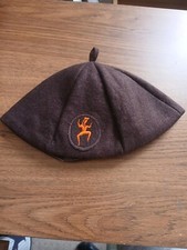 Vintage Girl Scouts Brownie Wool/Rayon Beanie Brown/Orange W/Socks 1963