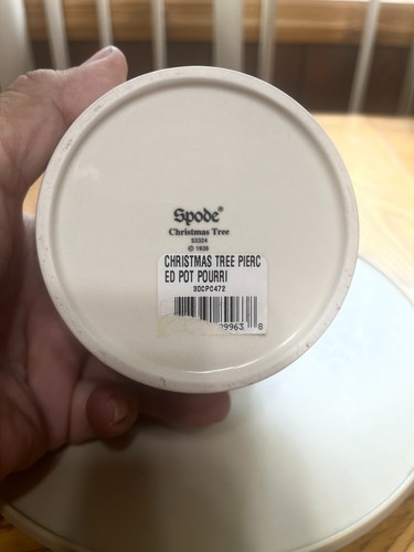 SPODE COLECCIÓN ÁRBOL DE NAVIDAD ÁRBOL DE NAVIDAD MACETA POPURRÍ PERFORADA SIN TAPA - Imagen 6 de 7