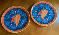Certified International Veronique Charron Chili Pepper Set of 2 Salad Plates