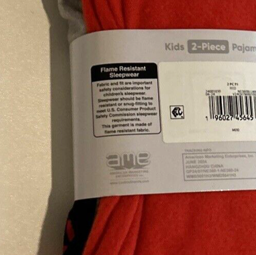 Mario Kart Pajama Set Boy's Size Medium (8) Long Sleeve Top and Pants Red NEW - Picture 6 of 6