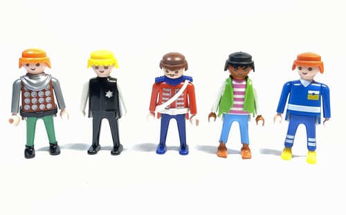 Lot of 5 Random Playmobil Geobra 74, 92, 93, 96 Figures People Vintage 3 Inches - Picture 1 of 7