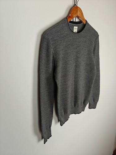 Boggi Milano Wollpullover Rundhalspullover grau Gr. M - Bild 4 von 9