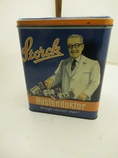 Vintage Large Storck Hustendoktor Cough Drops Tin