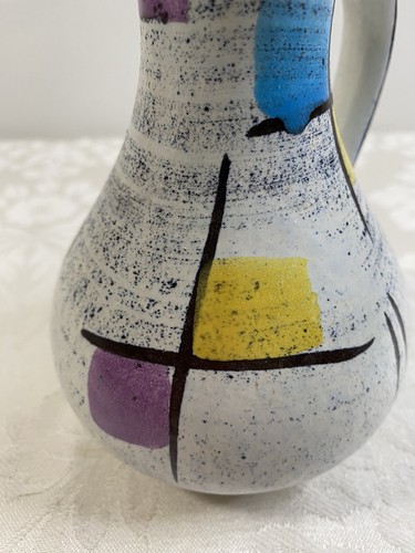 1950er MCM BAY KERAMIK WEST GERMANY KERAMIK KRUG VASE KRUG 7"T - Bild 6 von 10