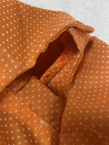 Vintage Toddler Girls Dress Orange Hand Made 1950-70’s - Picture 12 of 14