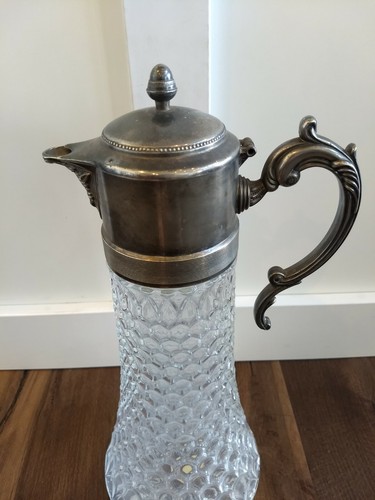 Antique FB Rogers Silver Company Italy Water Claret Wine Decanter Carafe Pitcher - Picture 4 of 7