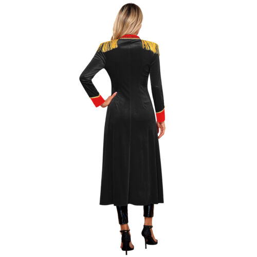 Adult Womens Circus Ringmaster Cosplay Costume Steampunk Tailcoat Jacket - Picture 81 of 141