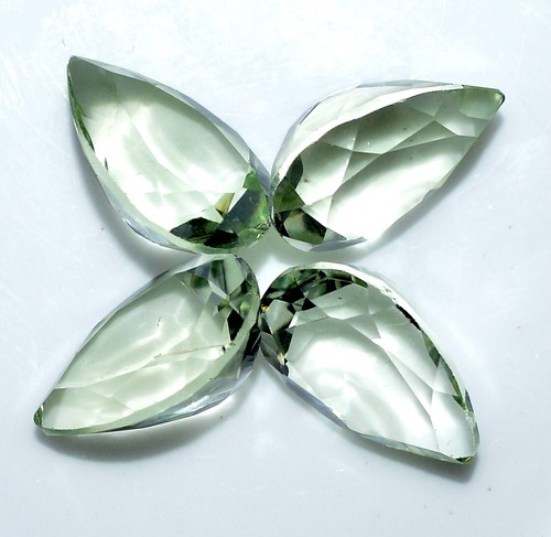 Certified Natural Green Amethyst Pear Cut 14x10 mm 26.49 Cts Lot 5 Pcs Gemstones - Picture 8 of 8