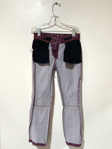 Catimini Size 6 Size 116 Girl Purple Moto-Style Jeans With Embroidered Cat - Picture 11 of 18