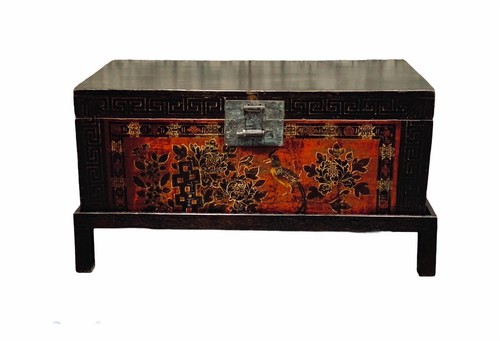 Antique Chinese Storage Trunk Coffee Table - Picture 3 of 12