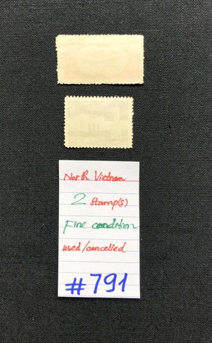 North Vietnam stamps,  2 Used/Cancelled Stamp, SCV 2009=$7.35, #791 - Picture 2 of 2