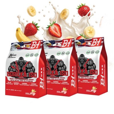 3 Gorilla ISO Whey 2kg (6000g) Fast Absorbing Protein  Black Hammer USA