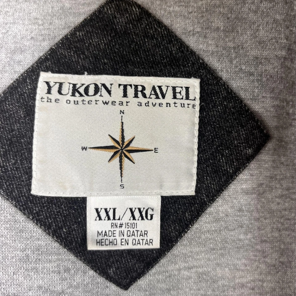 De Colección Chaqueta de Viaje Yukon Para Hombres 2XL Negro Denim Abrigo Universitario A Presión Y2K Ropa de Calle Foto 3 de 4
