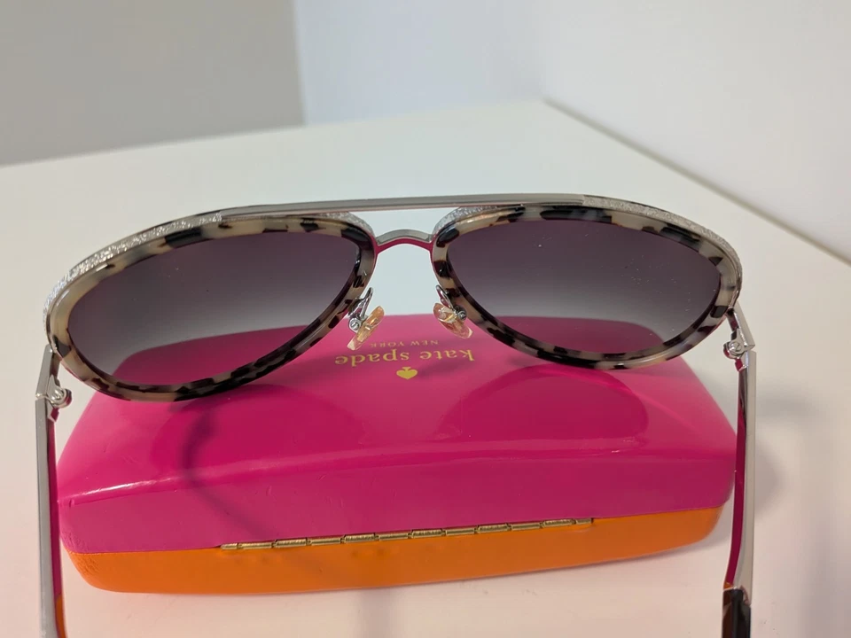 Gafas de sol Kate Spade Makenzie/S W22 - 58/16 - marco plateado/manchado - con estuche Foto 3 de 4