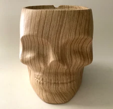 Dekodots "Smart Speaker Holder" Skull Wood Grain Table Stand Holder Decorative