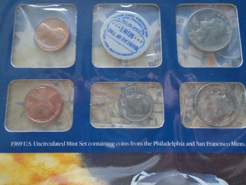 1969 SET FROM 25 YEARS OF U.S. UNCIRCULATED COIN MINT SET - Picture 4 of 7