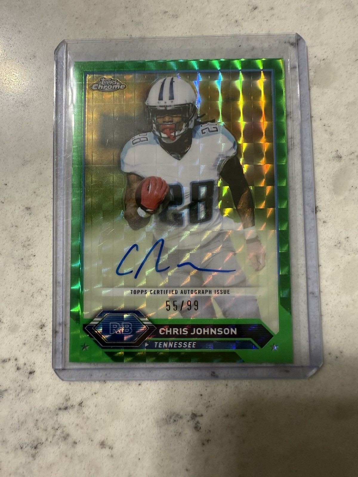 2023 Topps Composite - Topps Chrome Autographs Chris Johnson Green Refractor /99