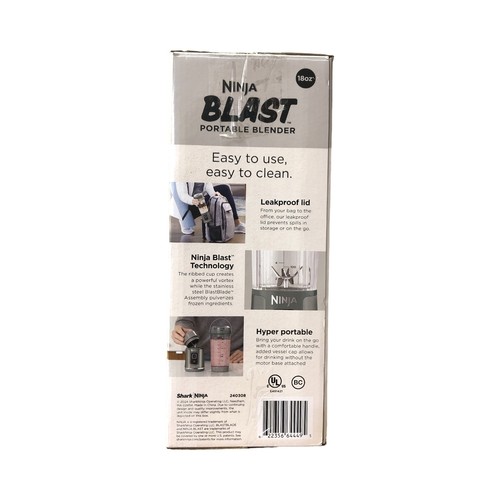 Ninja Blast Frullatore Portatile, 2 18oz. Senza BPA e a prova di perdite (grigio argento) - Foto 3 di 3