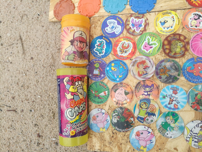 95 Tazo/Taso/Caps - Pokemon, Mask, Pirate, Digimon, etc. - Paper
