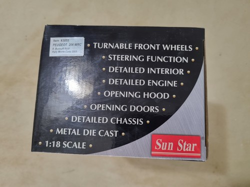 Sunstar 1:18 Peugeot 206 WRC R.Burns/R.Reid Monte Carlo Rally 2003 #3855 - Picture 5 of 6