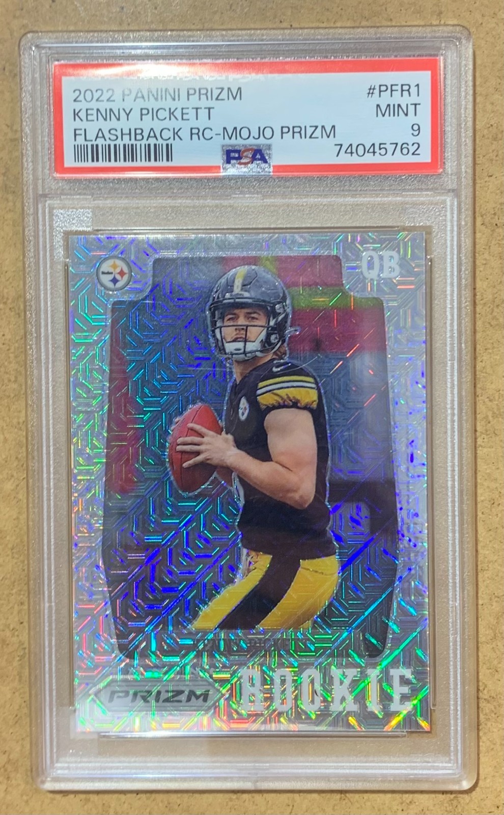 2022 Panini Prizm Kenny Pickett Flashback RC-Mojo Refractor /25 MINT 9 (PFR-1)