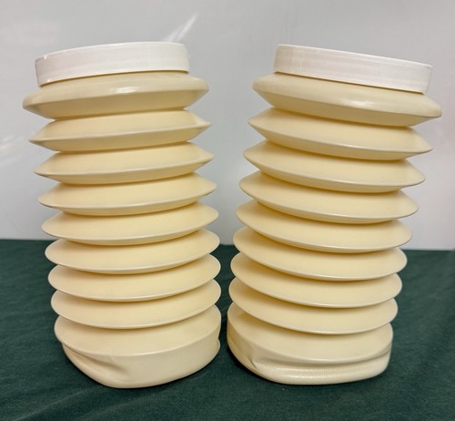 Vintage 80’s Accordion Tan Plastic Storage Containers - Picture 6 of 6