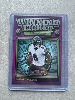 Lamar Jackson Baltimore Ravens Panini Contenders Winning TicketNFL Football 2021