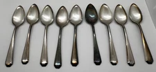 Antique / Vintage Wm Rogers Mfg Co, Lincoln Pattern, Lot of 9 Silverplate Spoons