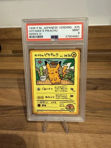 New ListingPSA 9 Ooyama's Pikachu #25 Series III Promo Pokemon Card Japanese Vending 1998