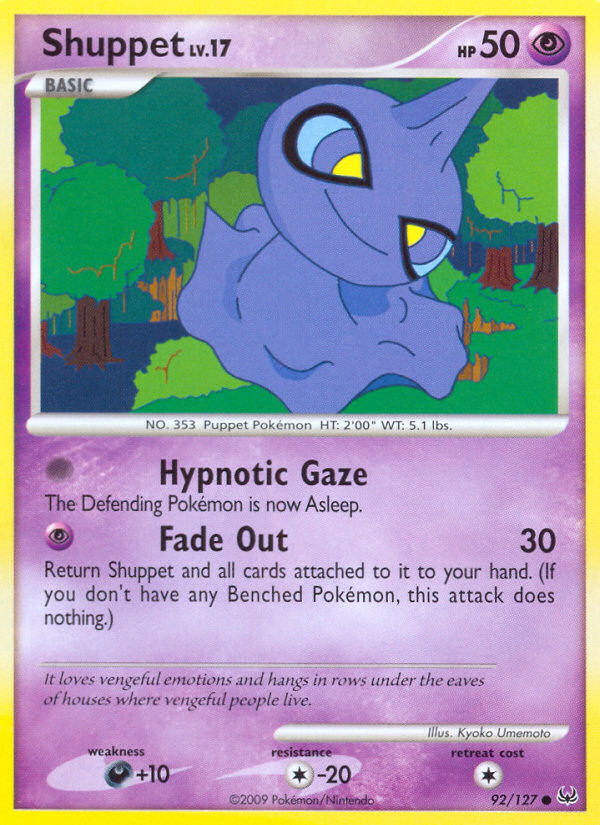 Shuppet 92/127 Common | Platinum | Pokemon Card
