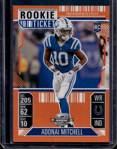 2024 Contenders Optic Adonai Mitchell Rookie Ticket Orange Prizm #29/75