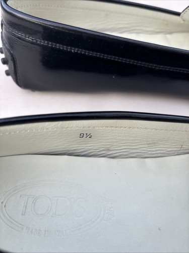 Tod's Womens Leather Driving Loafers Size US 9.5 Made In Italy Comfort Shoes GC - Picture 4 of 14