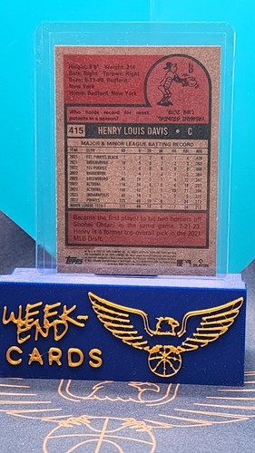 2024 Topps Heritage Henry Davis RC #415 - Picture 2 of 2