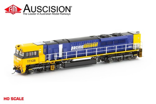 Auscision (GT46-30) TT128 Pacific National - Blue/Yellow - HO Scale - Picture 1 of 2