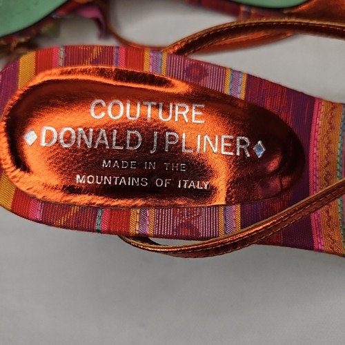 Donald J Pliner hochhackige Damen-Sandalen 9,5 rot Schmetterling Southwest - Bild 10 von 10