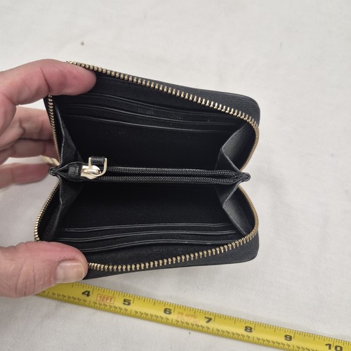 Cartera Kate Spade Darcy Pequeña con Cremallera Alrededor PVC WLR00599 Leopardo Negra Marrón - Imagen 5 de 7