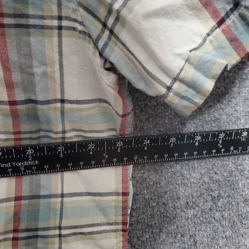 SEAGER Shirt Mens XXL Multi Amarillo Western Plaid Button Up Yoke Over Shoulder - Picture 6 of 8
