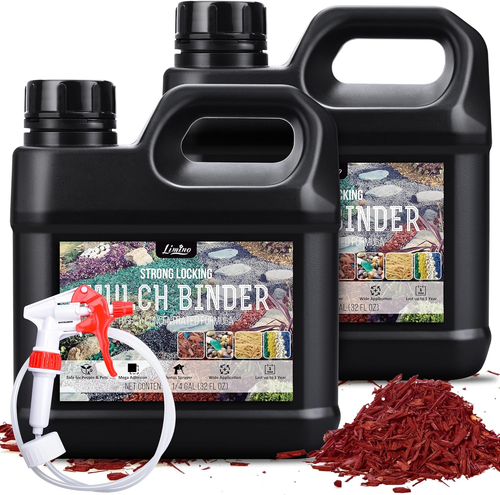 Mulch Glue - 0.5 Gallon / 64Oz Mulch Adhesive Gravel Binder with Applicator for - Picture 9 of 12