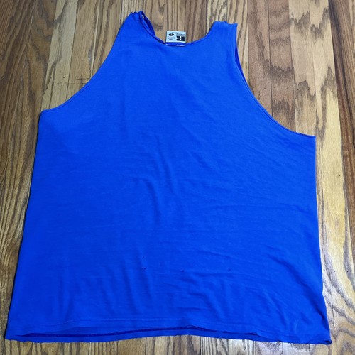Vintage Grunge Thrashed Distressed Paper Thin Y2K Blue Russell Athletic Tank Top - Bild 8 von 11