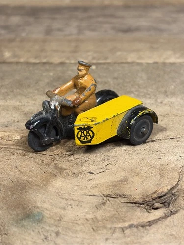 Vintage Meccano Dinky Toys Motorcycle And Sidecar 44B AA Motor-Bike