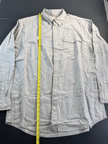 Duluth Trading ungestepptes graues langärmliges geknöpftes Hemd schwer Herren XL groß - Bild 3 von 10