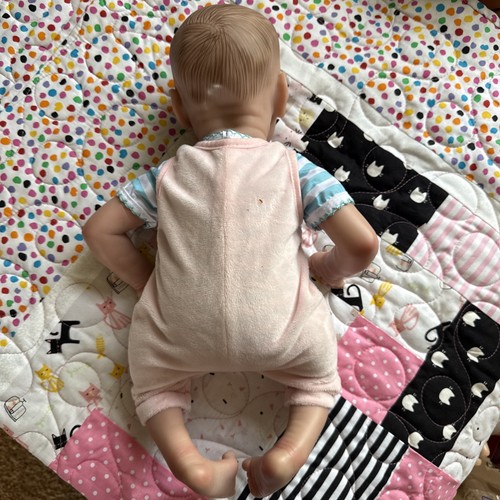 Silikon Baby Puppe realistische gähnende Kleie unbekannte Bewegung aufklappbare Arm/Bein Wimpern - Bild 2 von 12