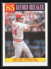 1986 Topps #205 Tony Perez '85 Record Breakers Cincinnati Reds