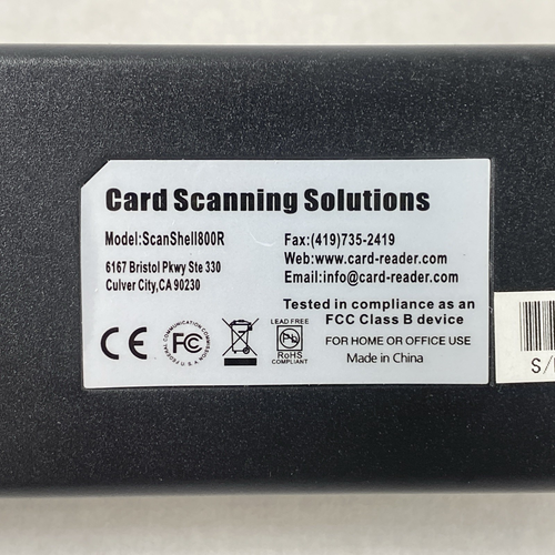 Card Scanning Solutions ScanShell800R ID Scanner No USB Untested - Picture 9 of 9