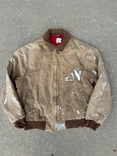 Vintage Carhartt Santa Fe Jacket Mens Large Duck Canvas Faded Distressed 90s