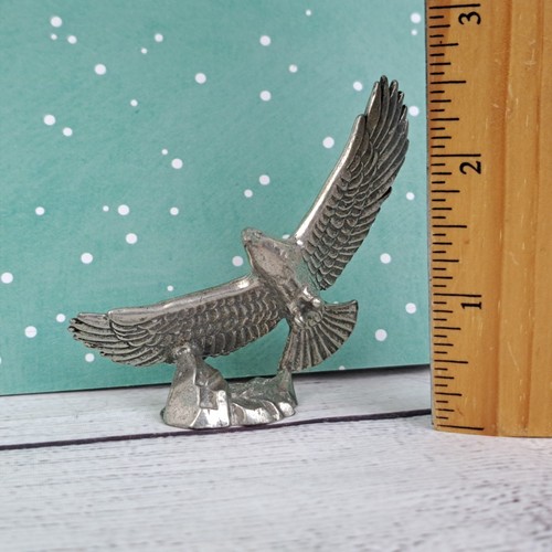 Kirk Stieff Zinn Weißkopfseeadler Figur Vogel fliegt ca. 2,5 Zoll - Bild 2 von 8