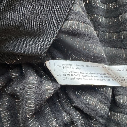 Zara Black Striped Polo Shirt Women’s Size S Long Sleeve - Picture 12 of 13