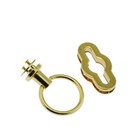 2Pcs Women Zinc Alloy Lock Clutch Suitcase Accessories Golden Color