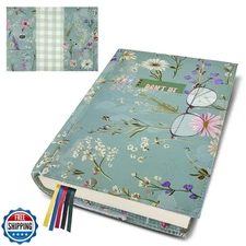 QRZIQRZ Adjustable Paperback Book Cover Protector, Washable Soft Canvas Fabri