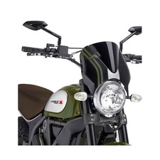 PUIG CUPOLINO RETRO PER DUCATI SCRAMBLER ICON 17-18 NERO-NERO